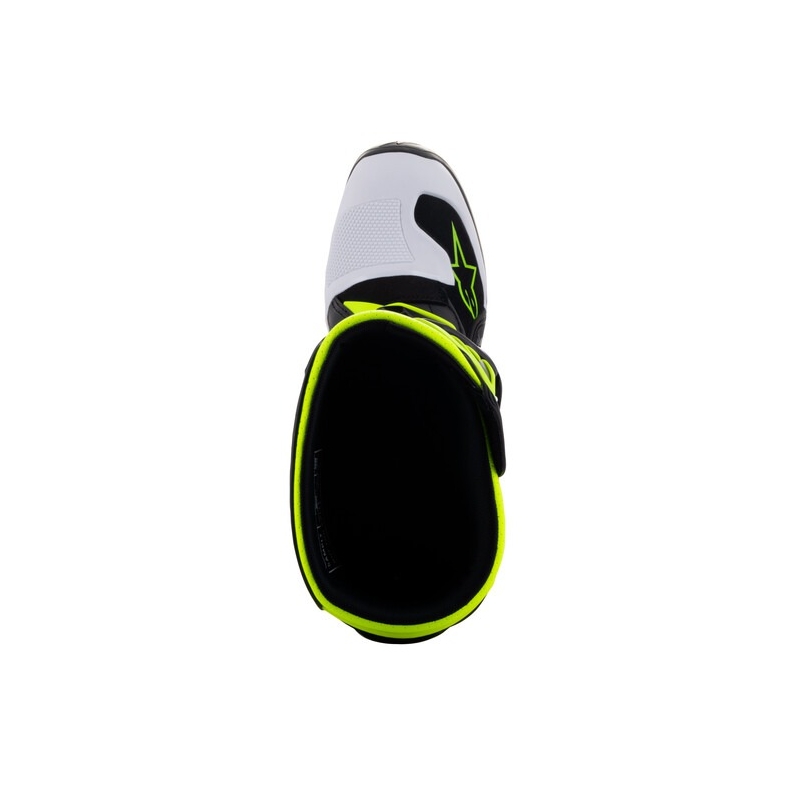 Alpinestars Tech 7 S Kinder Motorradstiefel schwarz-weiß-fluo gelb-blau
