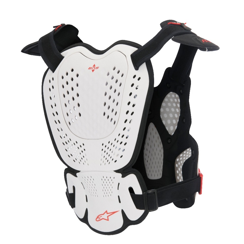 Alpinestars A-1 Roost Guard CE2 Körperprotektor weiß-schwarz-rot