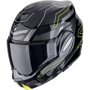 Klappbarer Motorradhelm Scorpion EXO-TECH EVO CONQUER schwarz-fluo gelb