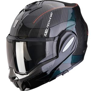 Scorpion EXO-TECH EVO Carbon CAD Motorrad-Klapphelm schwarz-grün