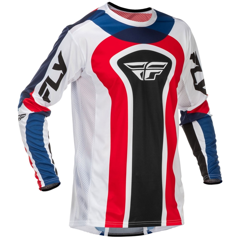 FLY Racing Lite USA Motocross Trikot rot-weiß-blau
