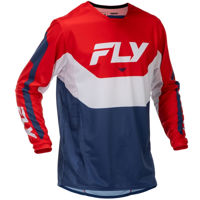Motocross Trikot FLY Racing Kinetic USA rot-weiß-blau