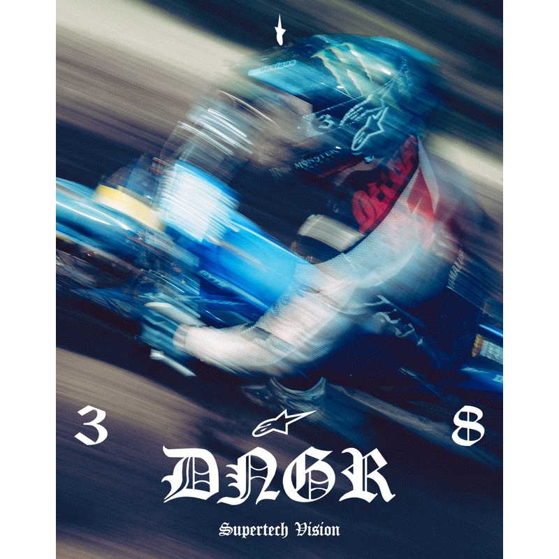 Alpinestars Supertech Vision DNGR38 XXV Motocrossbrille schwarz-silber mit verspiegeltem silbernem Plexiglas