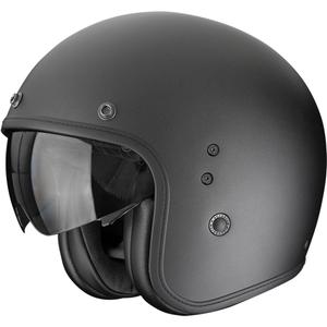 Scorpion Belfast EVO Solid Motorradhelm mit offenem Gesicht, Matt-Perlschwarz