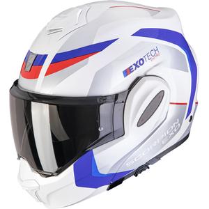 Scorpion EXO-TECH EVO PRO Accuti Motorrad-Klapphelm weiß-blau-rot