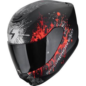 Scorpion EXO-391 Wolf Integralhelm Motorrad matt schwarz-silber-rot