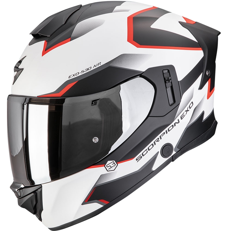 Scorpion EXO-530 Air Clip Motorrad Integralhelm matt weiß-schwarz-rot