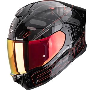 Scorpion EXO-530 Air Fond Motorrad Integralhelm metallic schwarz-rot