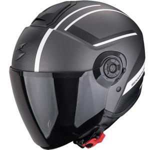 Scorpion EXO-CITY II Cosmos Motorradhelm mit offenem Gesicht, mattsilber-weiß