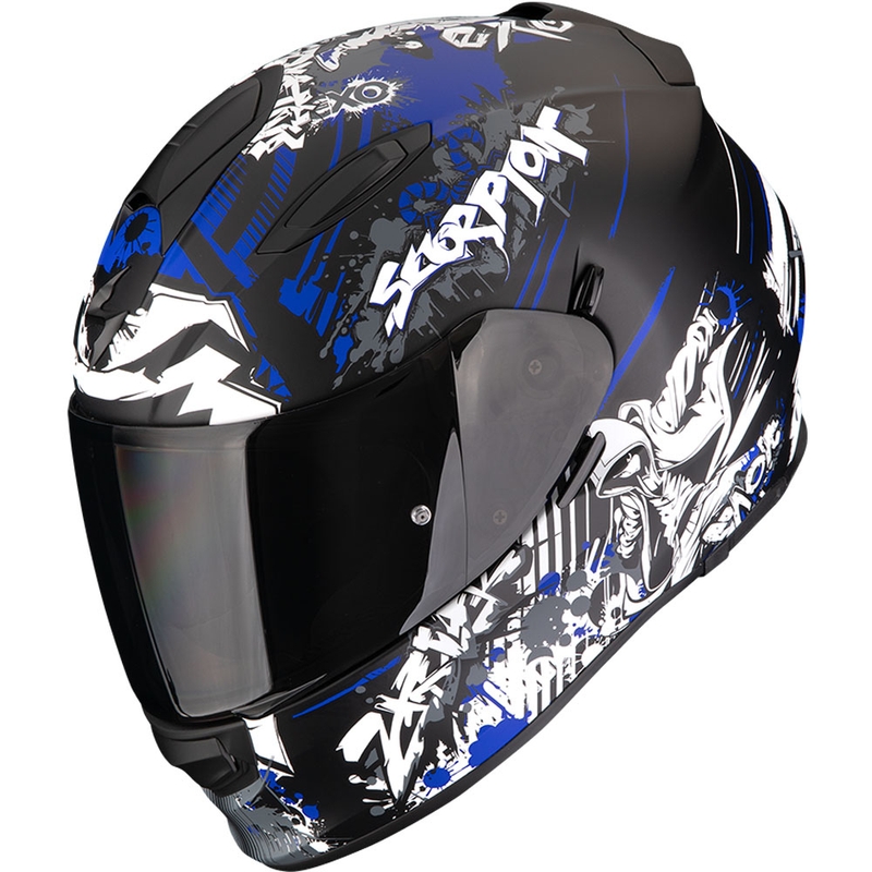 Scorpion EXO-491 Spector Motorrad Integralhelm matt schwarz-blau