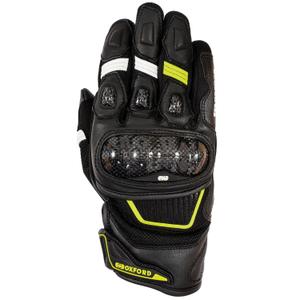 Oxford RP-4S 3.0 Motorradhandschuhe schwarz-weiß-gelb