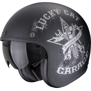 Scorpion Belfast Hangar Motorradhelm mit offenem Gesicht Mattschwarz-Silber