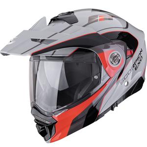 Enduro Motorradhelm Scorpion ADX-2 Kamps grau-rot