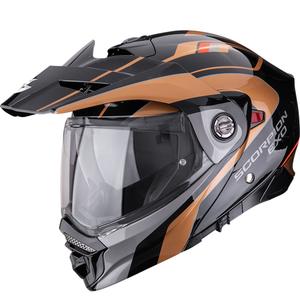 Enduro-Motorradhelm Scorpion ADX-2 Kamps schwarz-kupfer