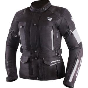 Damen Motorradjacke Street Racer Hilax schwarz-grau