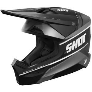 Motocross-Helm Shot Furious Dust mattschwarz