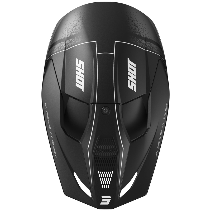 Motocross-Helm Shot Furious Dust mattschwarz