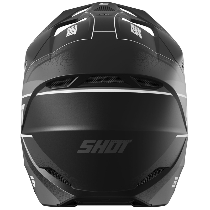Motocross-Helm Shot Furious Dust mattschwarz
