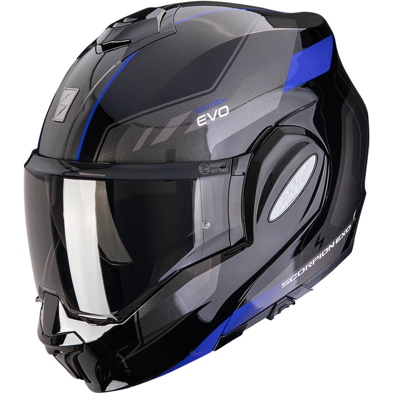 Scorpion EXO-TECH EVO Socius Motorrad-Klapphelm schwarz-blau
