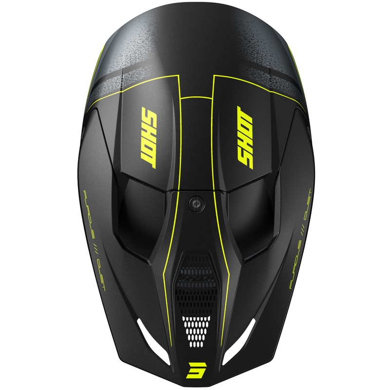 Motocross-Helm Shot Furious Dust matt fluo gelb