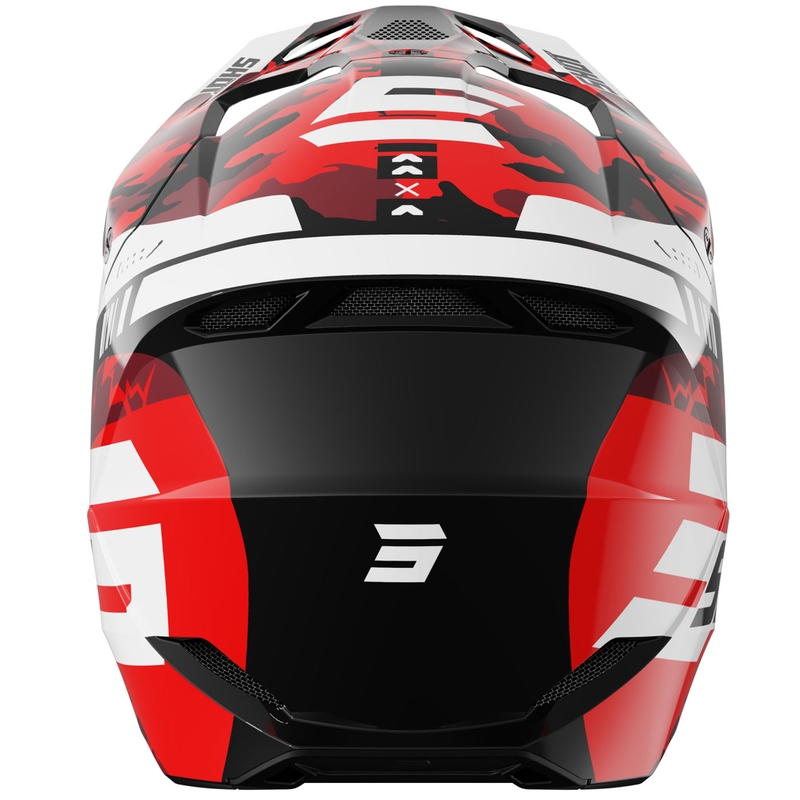 Motocross Helm Shot Furious Flash glänzend rot