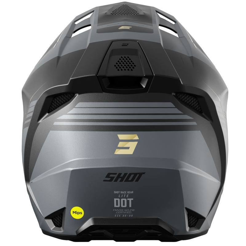 Motocrosshelm Shot Lite S10 matt schwarz-grau