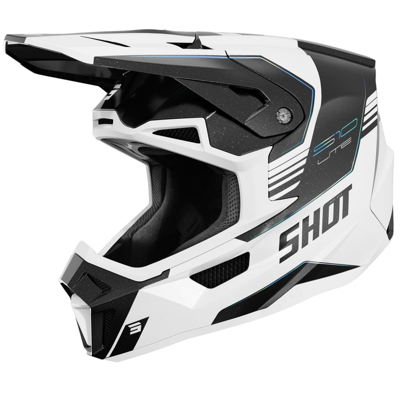 Motocross-Helm Shot Lite S10 holographic pearl