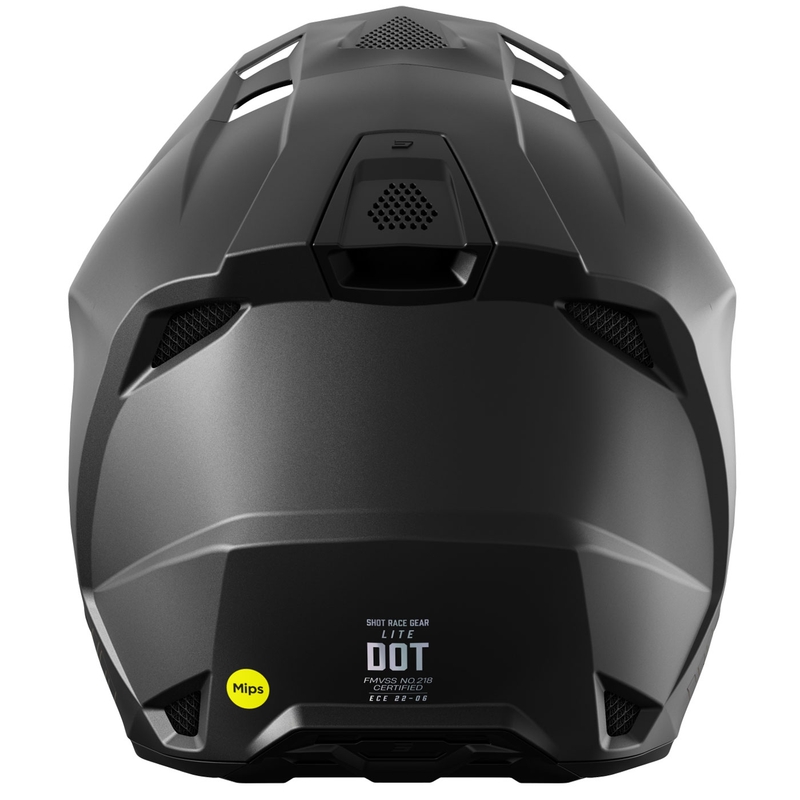 Motocross-Helm Shot Lite Solid mattschwarz