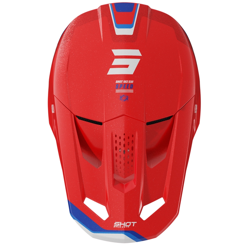 Motocross Helm Shot Speed Atomic Pearl Red