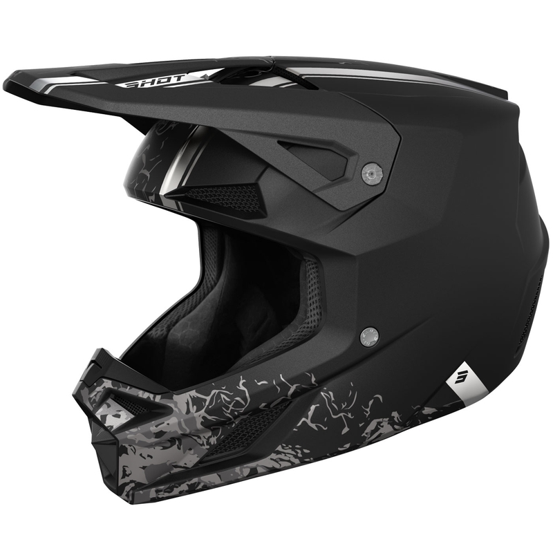 Motocross-Helm Shot Speed Battle mattschwarz