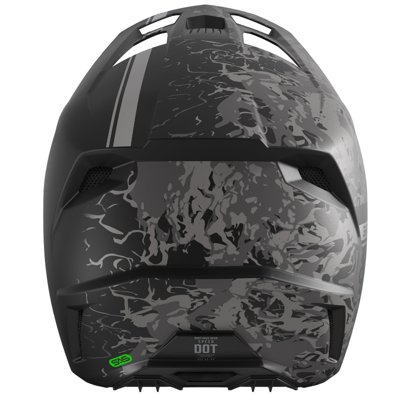 Motocross-Helm Shot Speed Battle mattschwarz
