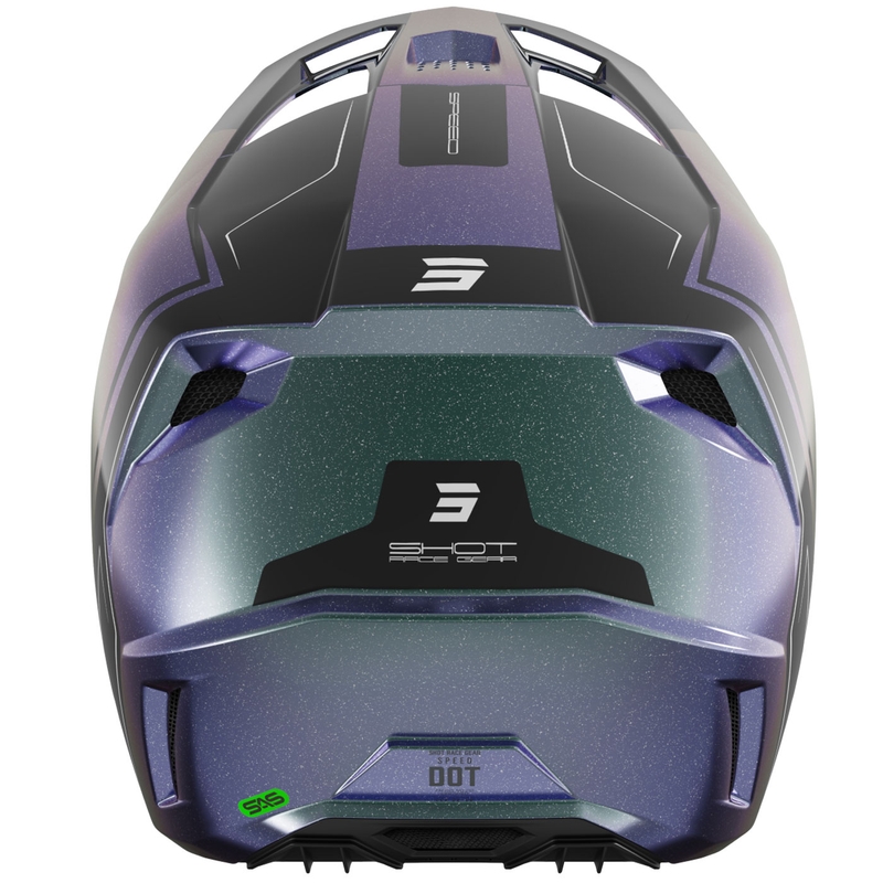 Motocross-Helm Shot Speed Fury glänzender Cameleon
