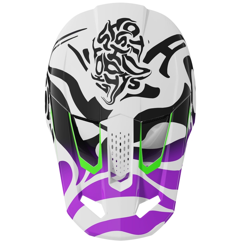 Motocross-Helm Shot Speed Ghost glänzend lila