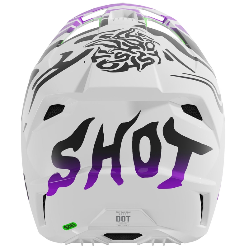 Motocross-Helm Shot Speed Ghost glänzend lila