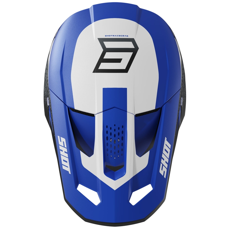 Motocross-Helm Shot Speed Hybrid mattblau