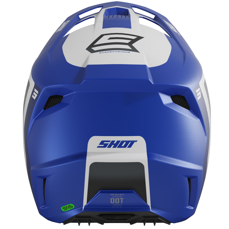 Motocross-Helm Shot Speed Hybrid mattblau