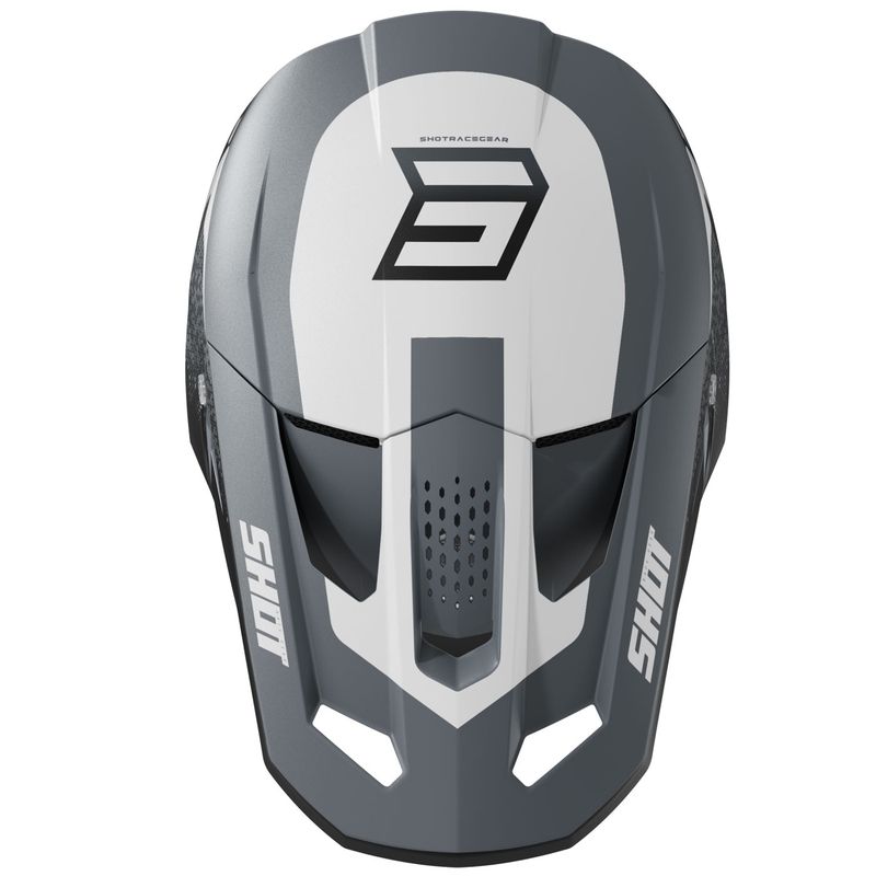 Motocross-Helm Shot Speed Hybrid mattgrau