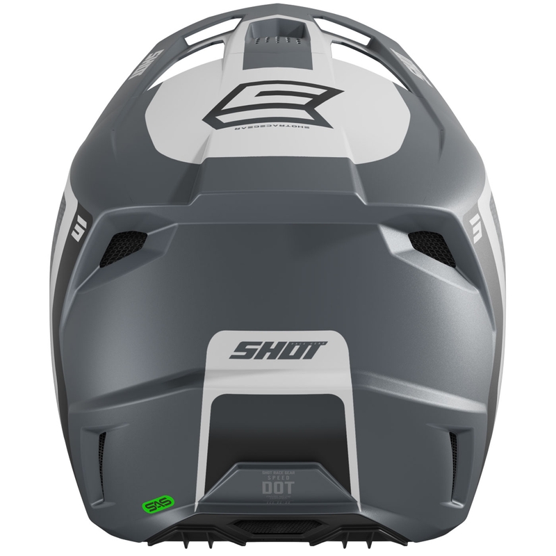 Motocross-Helm Shot Speed Hybrid mattgrau