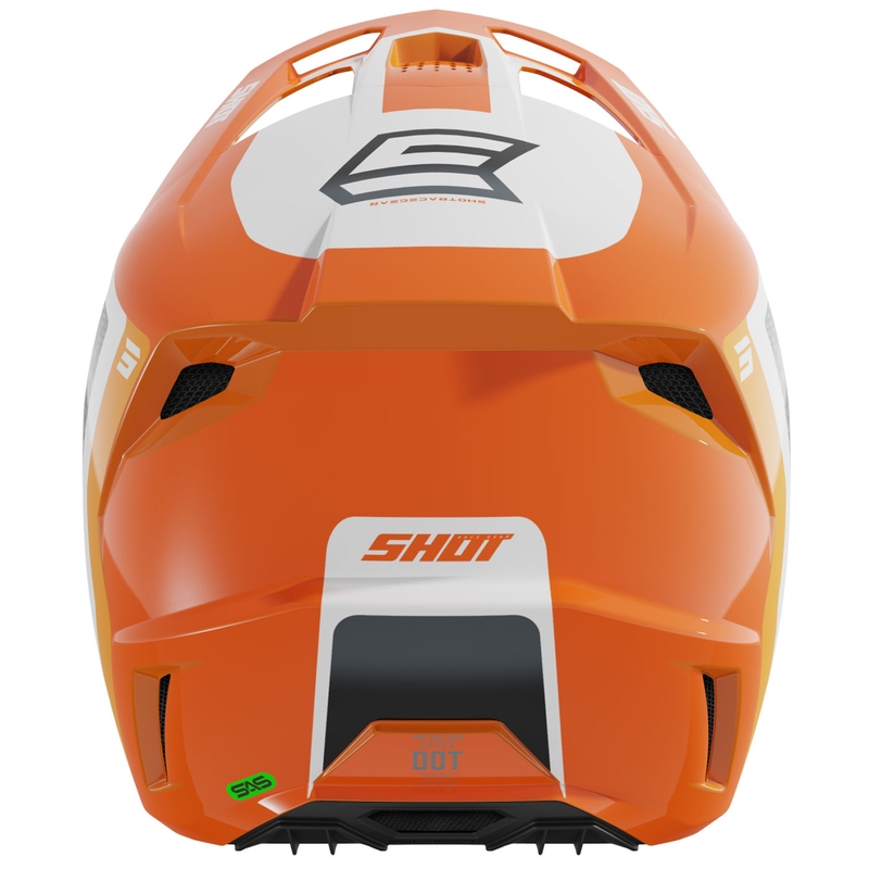 Motocross-Helm Shot Speed Hybrid glänzend orange