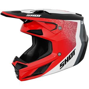 Motocross Helm Shot Speed Hybrid glänzend rot