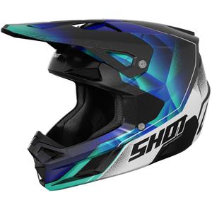 Motocross Helm Shot Speed Olymp Pearl Blue