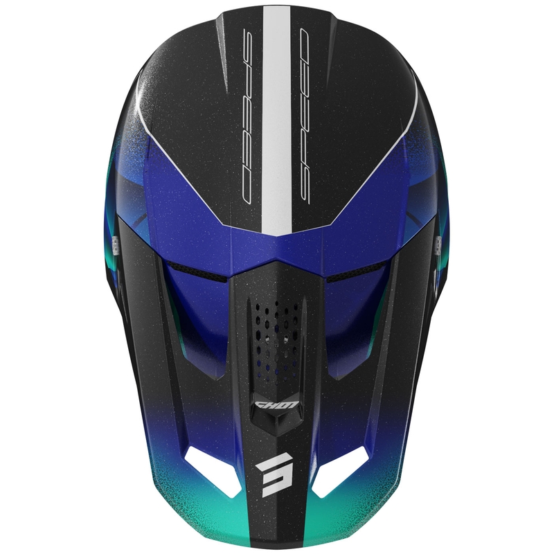 Motocross Helm Shot Speed Olymp Pearl Blue