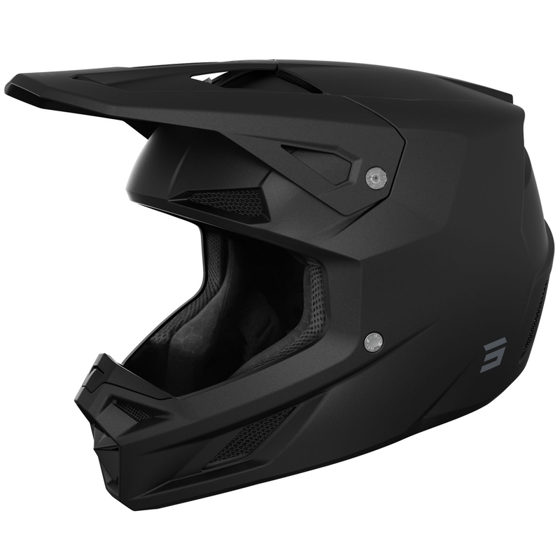 Motocross-Helm Shot Speed Solid mattschwarz