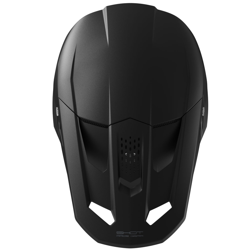 Motocross-Helm Shot Speed Solid mattschwarz