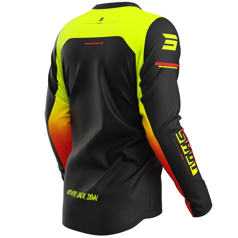 Motocross-Trikot Shot Devo Block fluo gelb