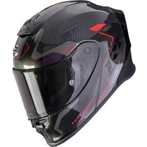 Scorpion EXO-R1 EVO II Carbon Air Propel Integralhelm für Motorradfahrer, Schwarz, Chamäleon