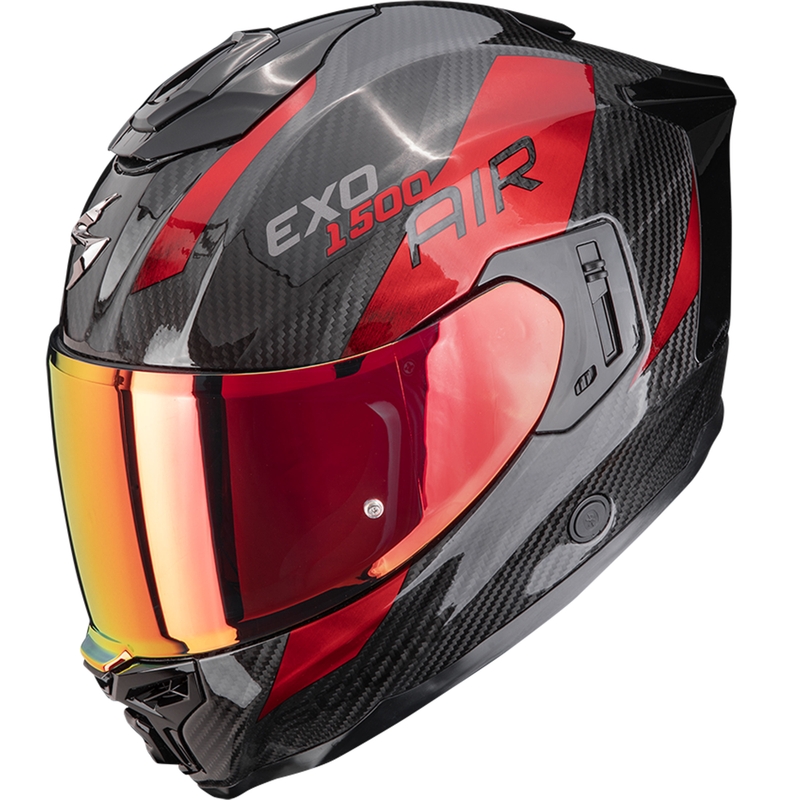 Scorpion EXO-1500 Carbon Air Plated Integralhelm für Motorräder, schwarz-rot