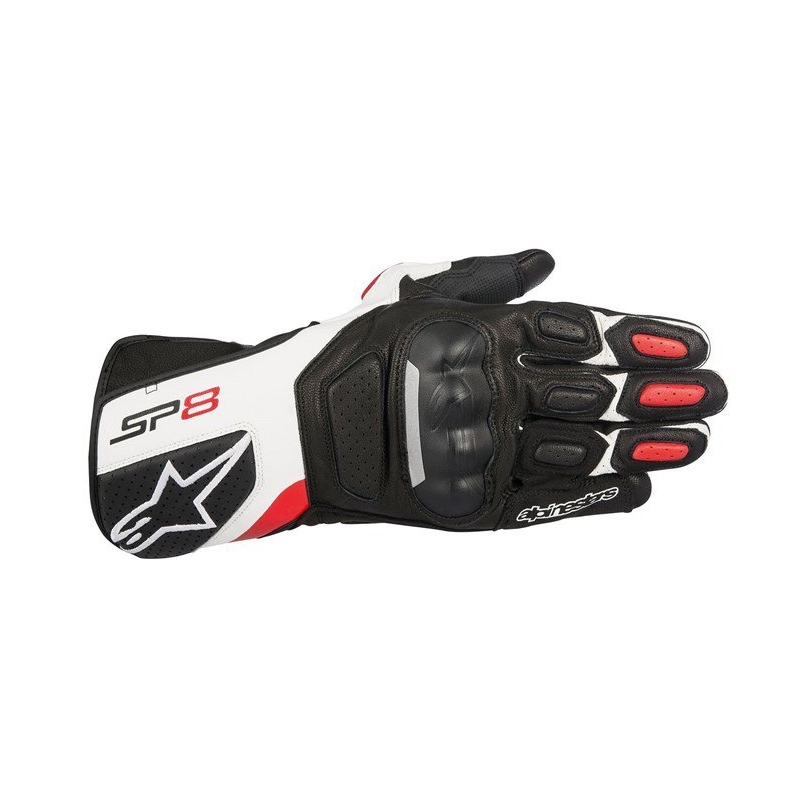 Alpinestars SP-8 schwarz-weiß-rote Handschuhe