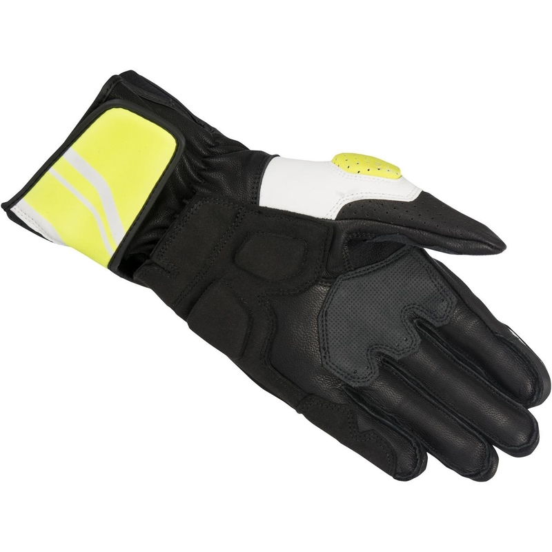 Alpinestars SP-8 Motorradhandschuhe schwarz, weiß und gelb
