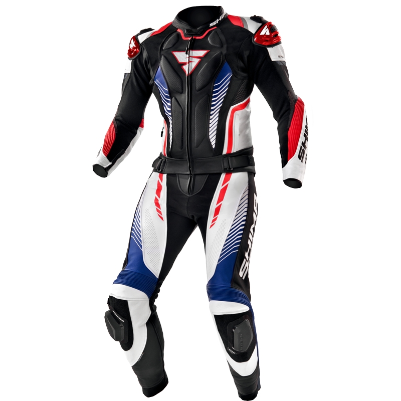 Shima Apex schwarz-weiß-roter Motorrad-Overall Ausverkauf